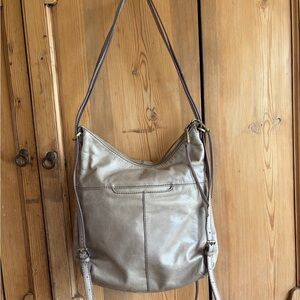 HOBO Taupe Leather Backpack